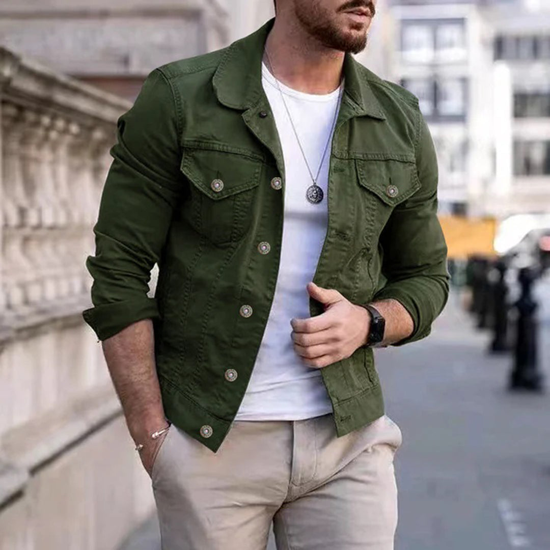Denim Jacket | Brusttaschen | Slim Fit | Sommerjacke | Herrenjacke-HauteBerlin