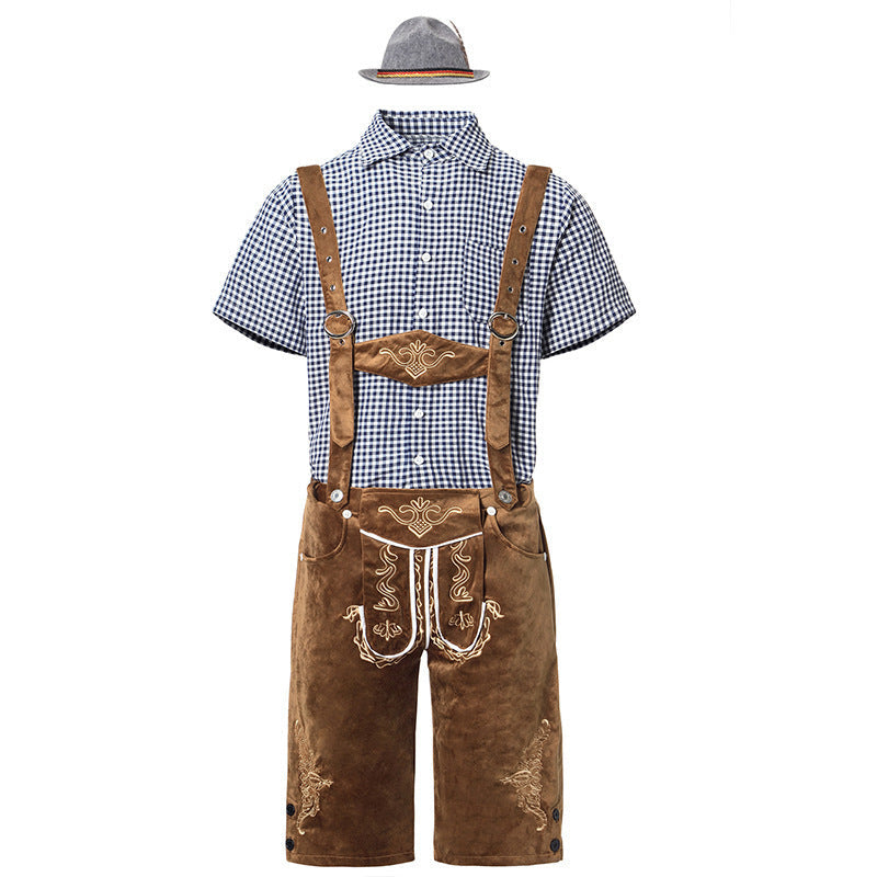 Lederhose Herren - Wildleder Filz Hosenträger Oktoberfest-HauteBerlin
