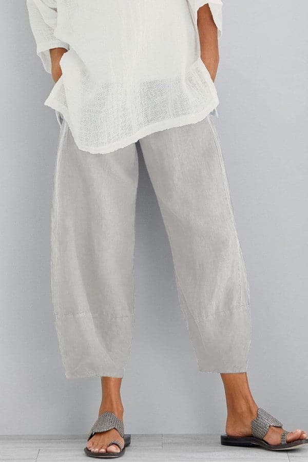 Leinenhose für Damen | Cropped | Locker geschnitten | Sommer-HauteBerlin
