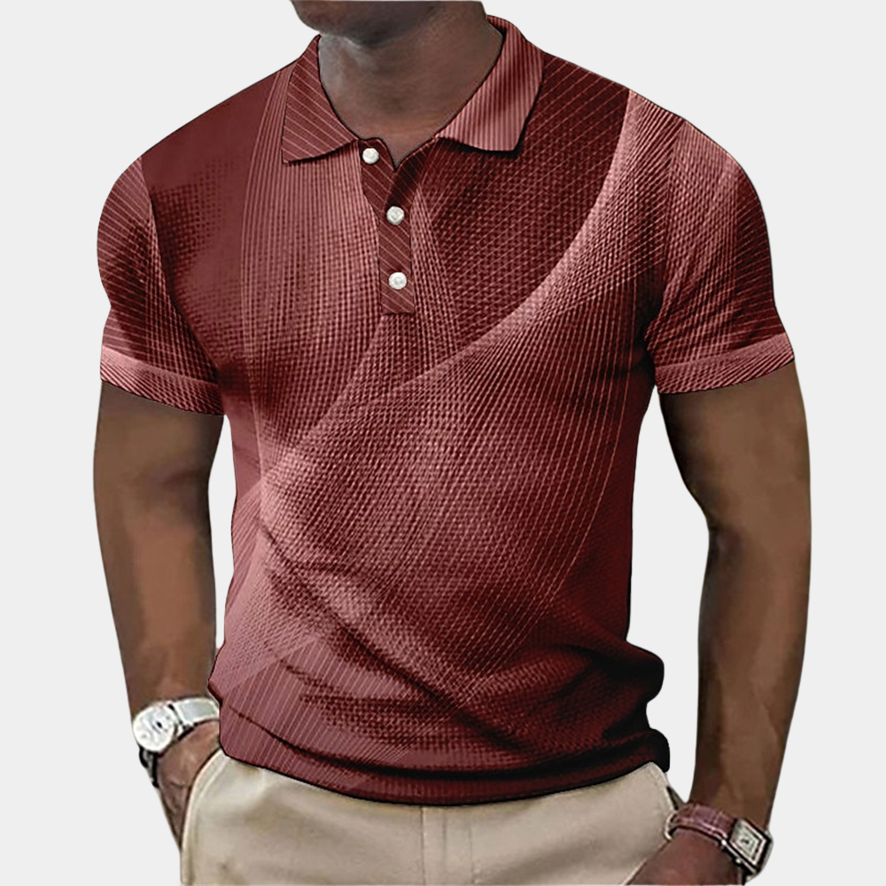 Polohemd - Kurzarm - Quarter Button - T-Shirt mit Kragen - Herrenhemd-HauteBerlin