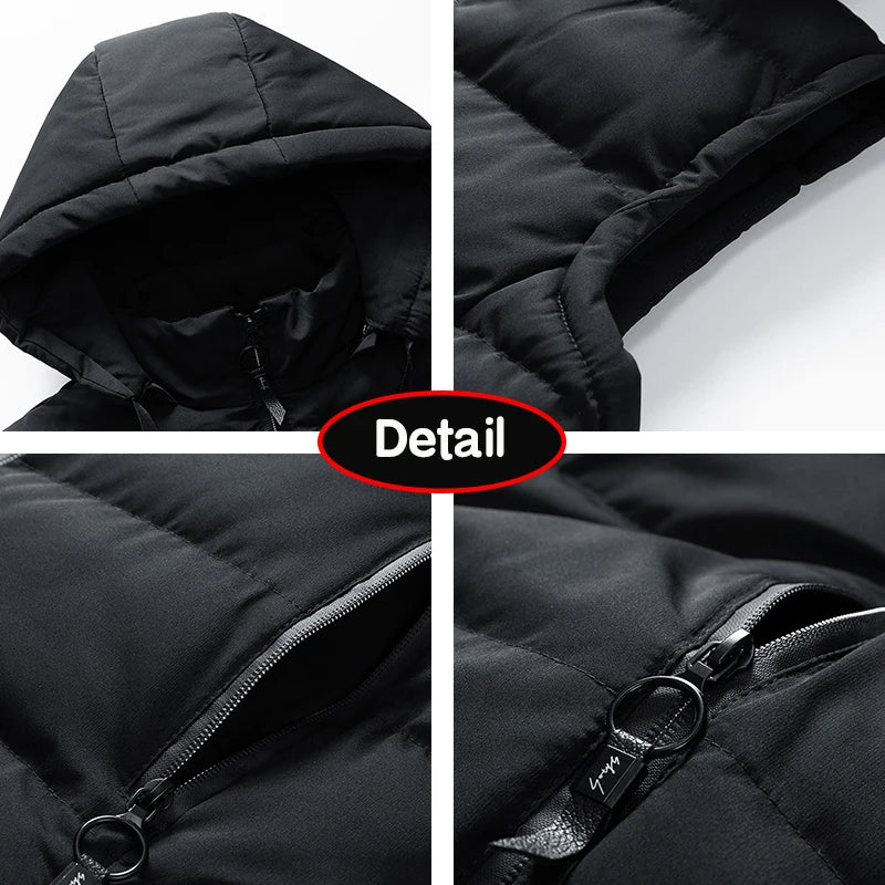 Puffer Vest – ärmellose Weste mit Kapuze und Reißverschluss für Herren als wärmende Körperbedeckung für den Winter-HauteBerlin