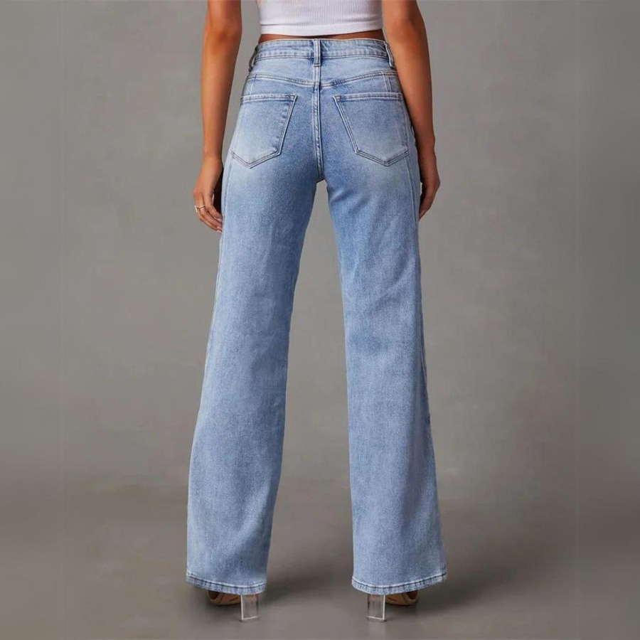 Schlaghose Jeans | Hellblau | Wide-Leg | Hoher Bund-HauteBerlin