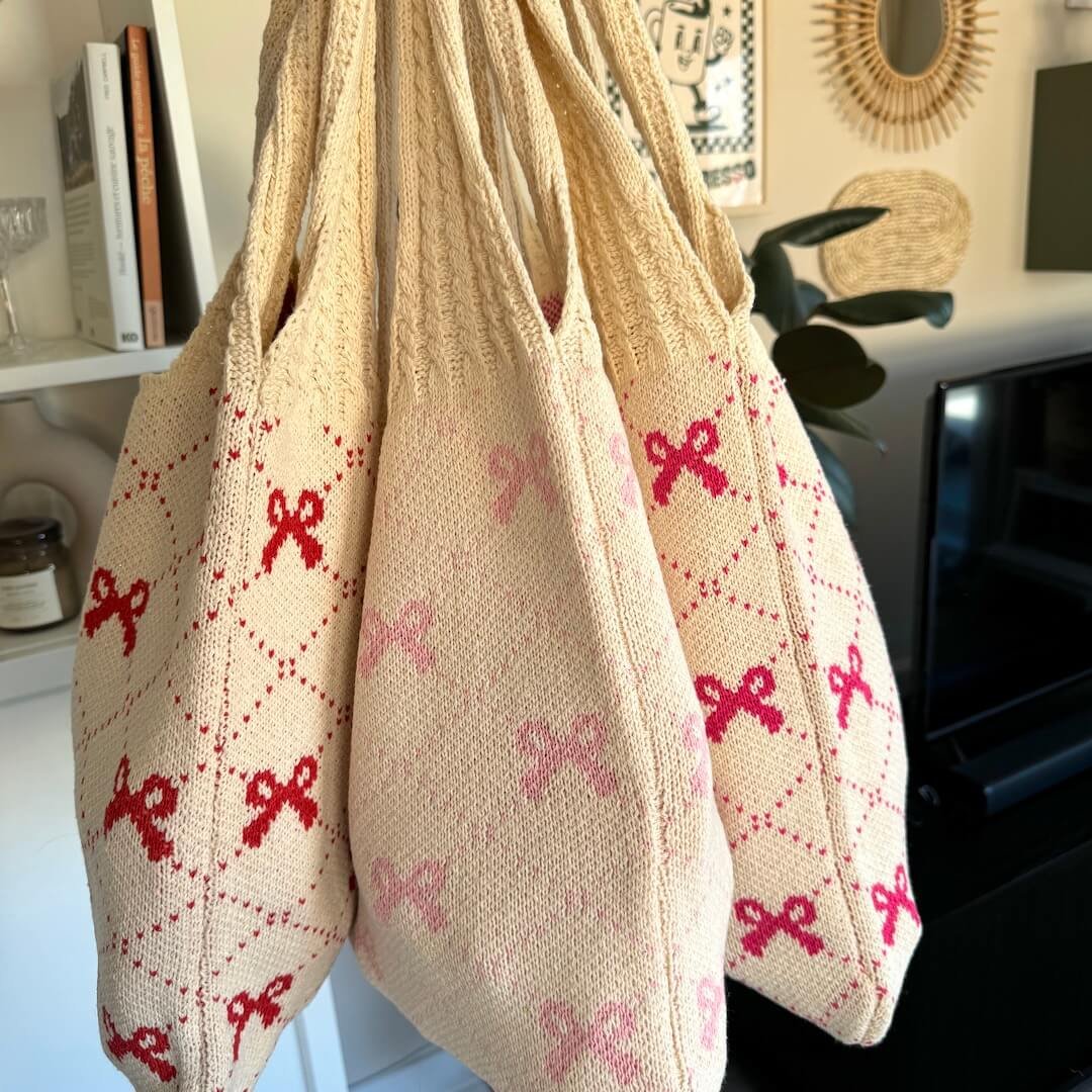 Shopper Tasche | Gehäkelt | Schleifen Muster-HauteBerlin