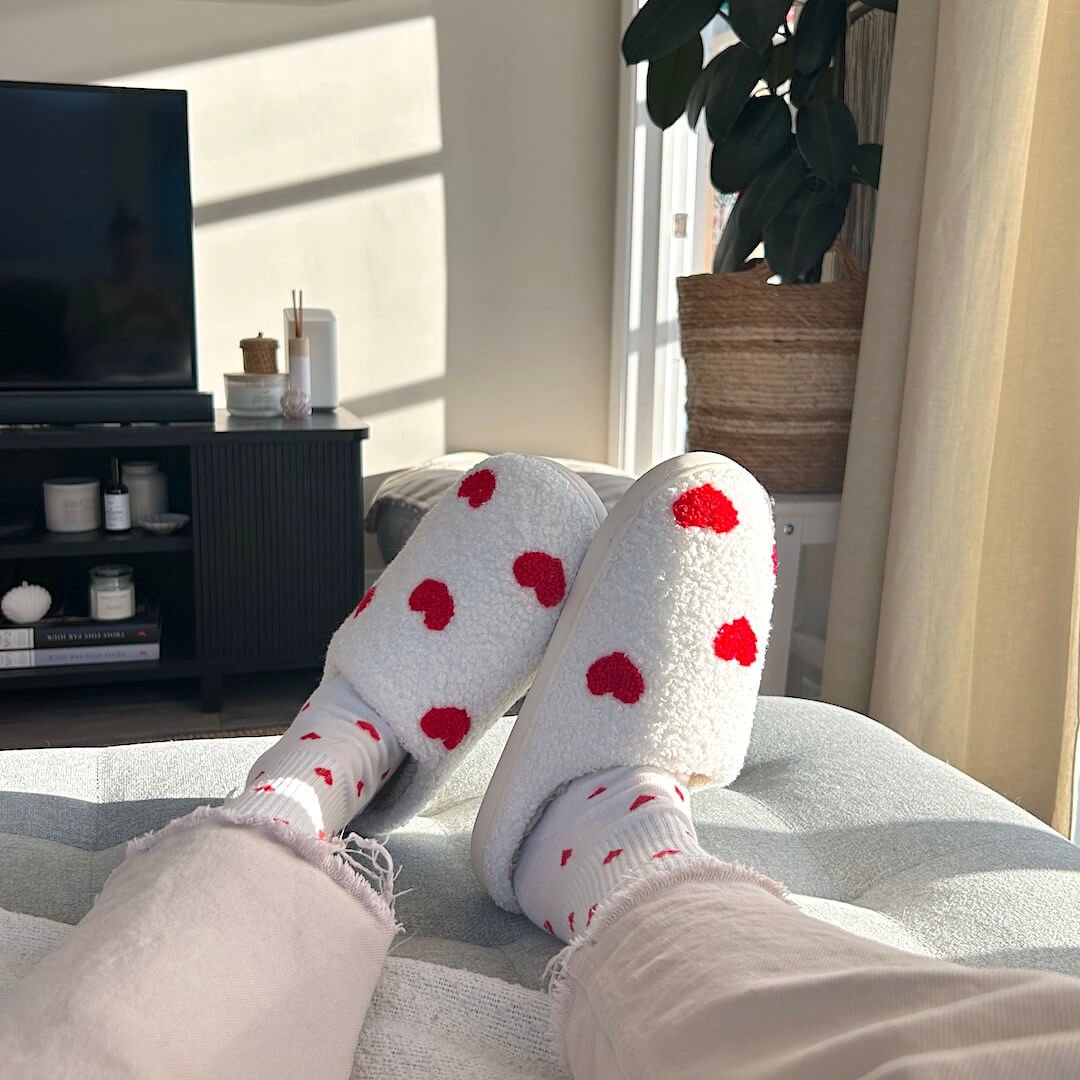 Socken Damen | Bestickt mit Herz | 3 Paar Baumwolle-HauteBerlin