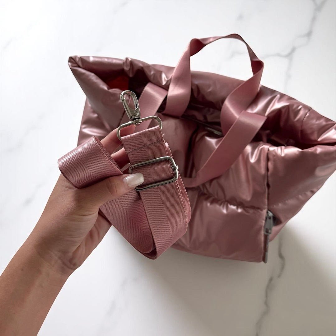 Sporttasche Damen | Gesteppt Rosa | Yogamatte und Schultergurt-HauteBerlin