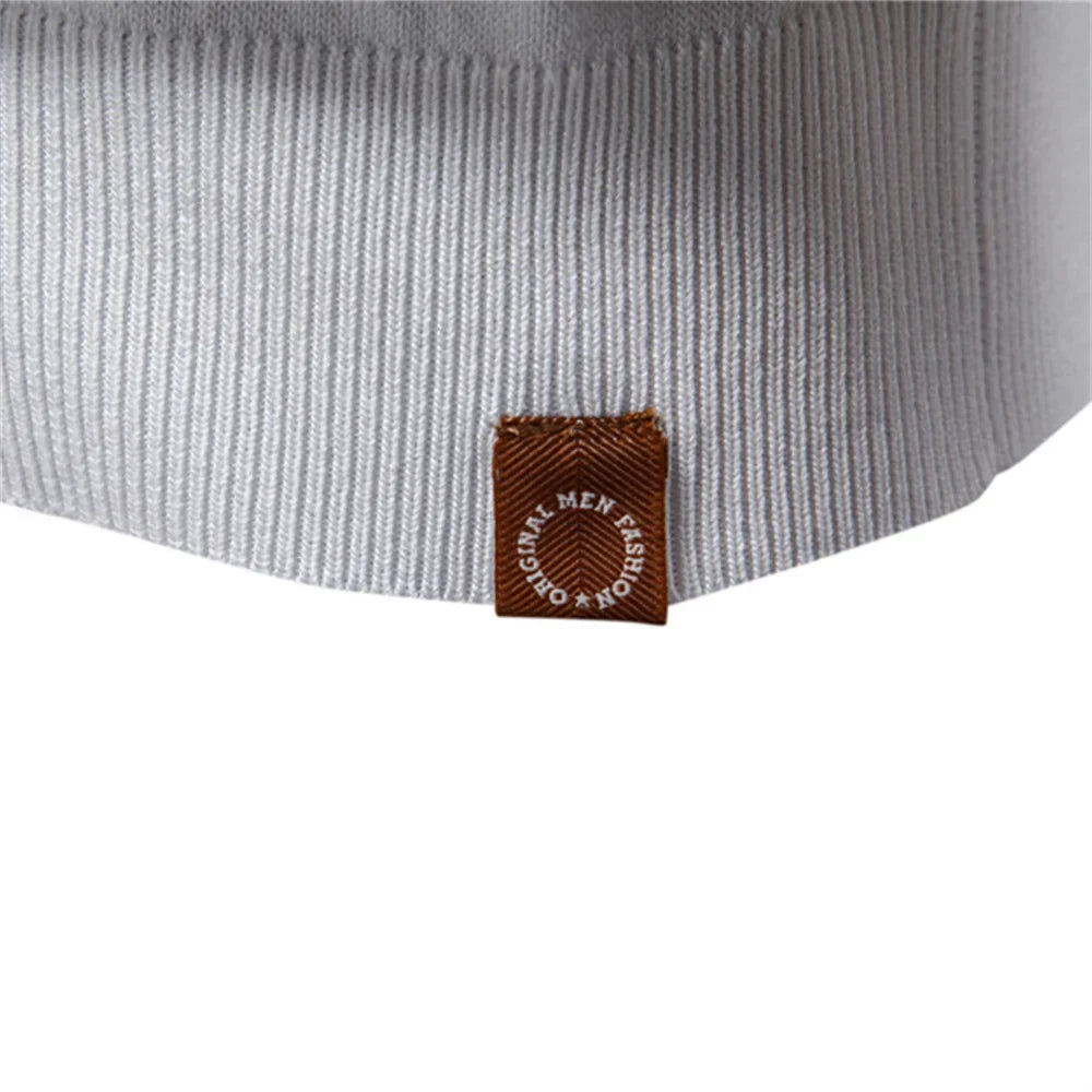 T-Shirt mit Kragen | Gestrickt | Viertel-Reißverschluss | Polo-T-Shirt | Herren-Poloshirt-HauteBerlin