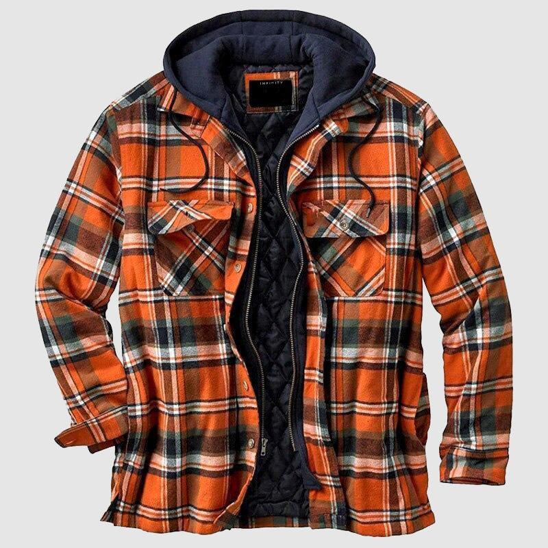 Überziehjacke | Kariert | Kapuzenjacke | Steppfutterjacke | Herrenjacke-HauteBerlin