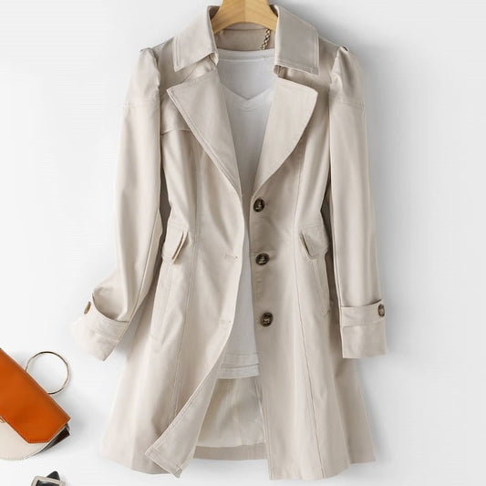 Trenchcoat Damen | Leicht | Tailliert | Knopfleiste-HauteBerlin