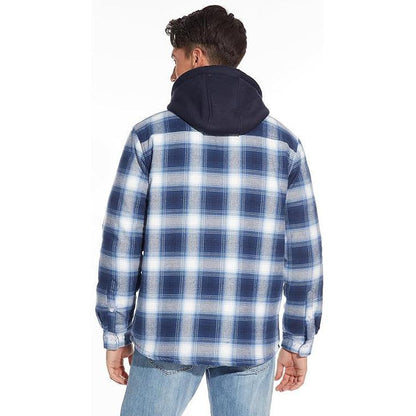 Kapuzenjacke - Kariert - Gestepptes Innenfutter - Zip-Up Hoodie - Herrenjacke-HauteBerlin