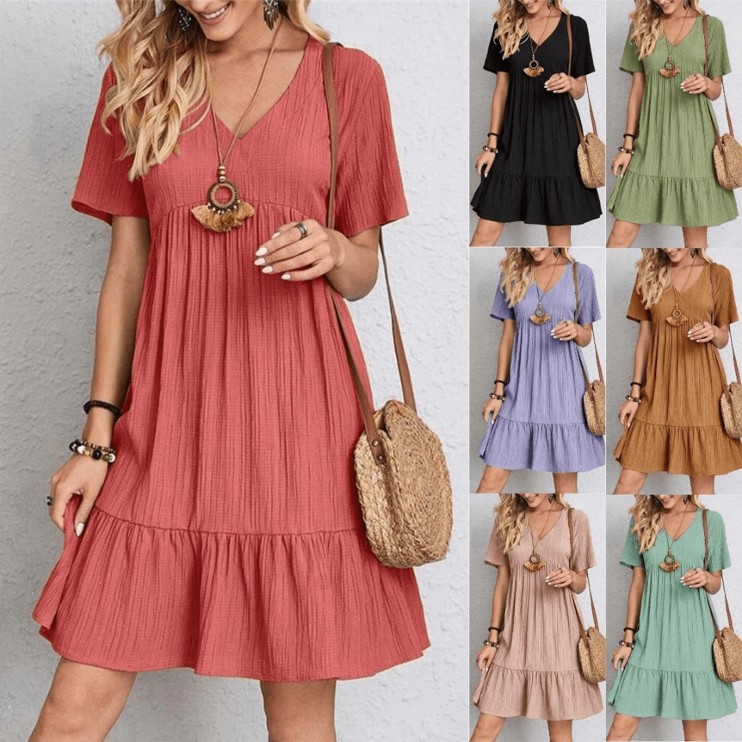 A-Linien-Kleid | Kurzarm | Sommerkleid | Damen-HauteBerlin