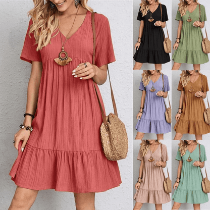 A-Linien-Kleid | Kurzarm | Sommerkleid | Damen-HauteBerlin