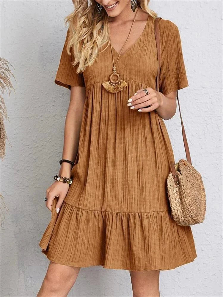 A-Linien-Kleid | Kurzarm | Sommerkleid | Damen-HauteBerlin