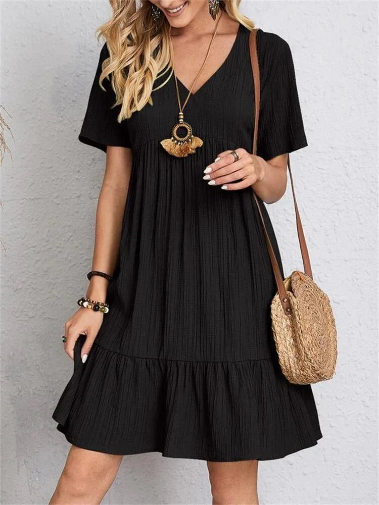 A-Linien-Kleid | Kurzarm | Sommerkleid | Damen-HauteBerlin