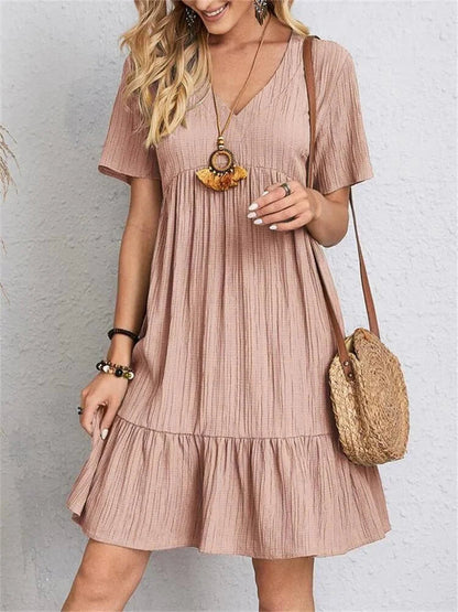 A-Linien-Kleid | Kurzarm | Sommerkleid | Damen-HauteBerlin