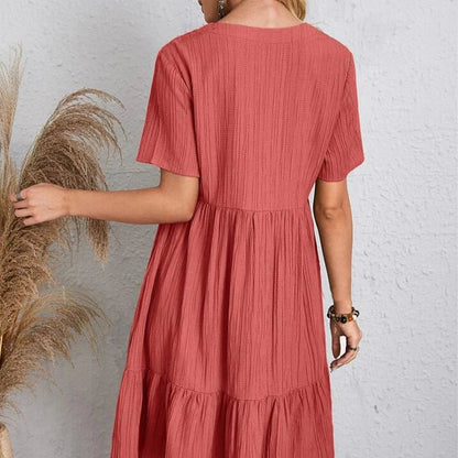 A-Linien-Kleid | Kurzarm | Sommerkleid | Damen-HauteBerlin