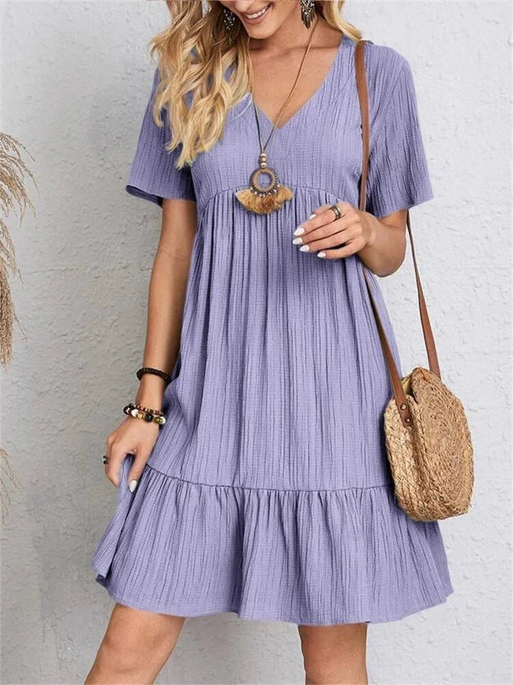 A-Linien-Kleid | Kurzarm | Sommerkleid | Damen-HauteBerlin