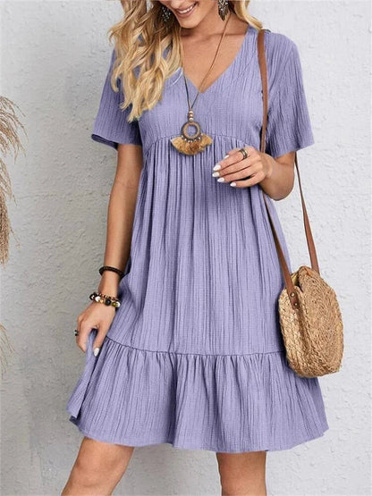A-Linien-Kleid | Kurzarm | Sommerkleid | Damen-HauteBerlin