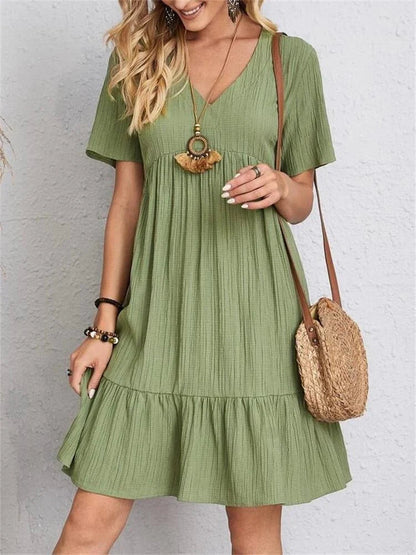 A-Linien-Kleid | Kurzarm | Sommerkleid | Damen-HauteBerlin