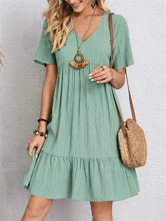 A-Linien-Kleid | Kurzarm | Sommerkleid | Damen-HauteBerlin