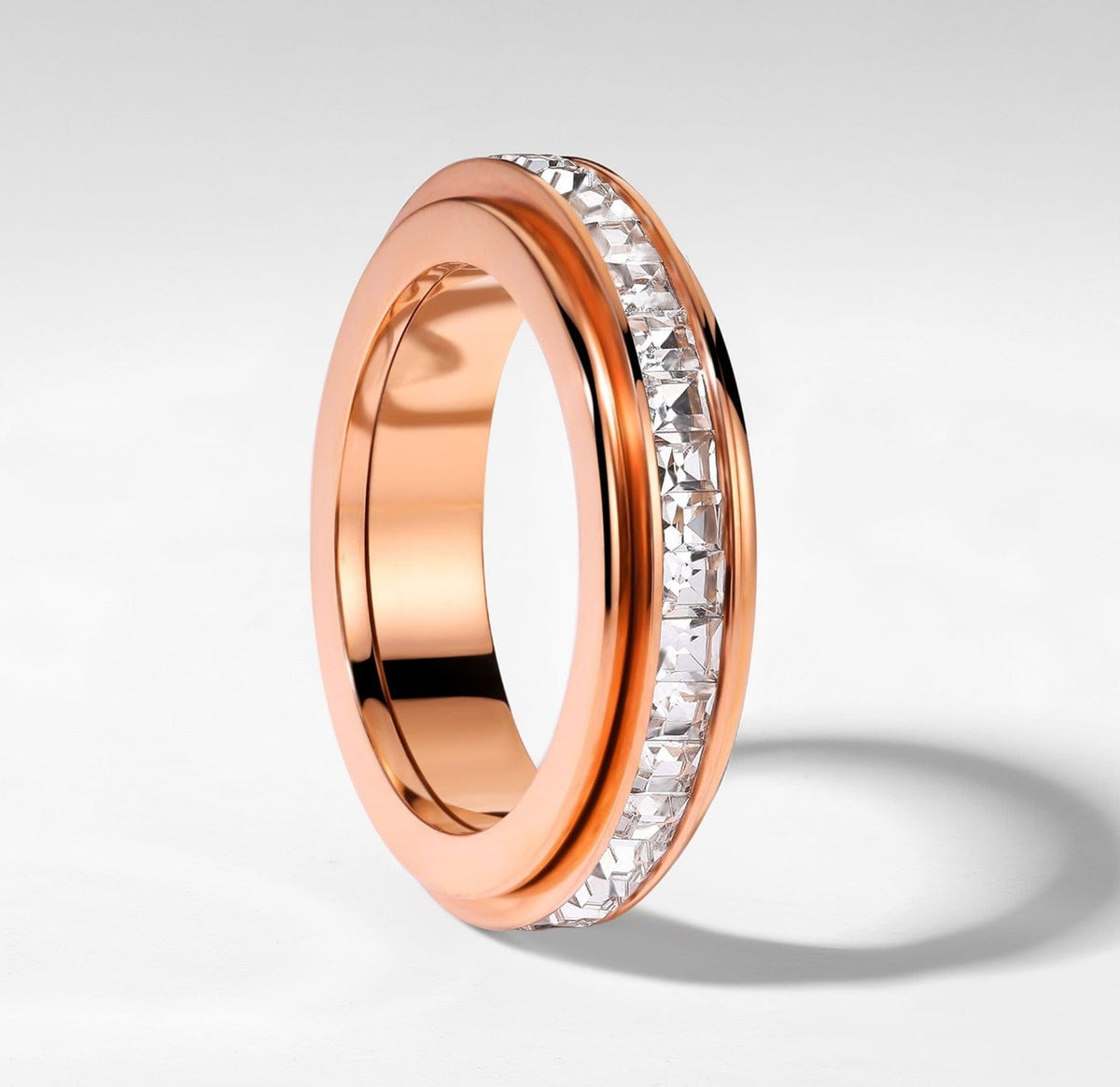 Anti Stress Ring Damen | Drehbar | Zirkonia | Drei Farben-HauteBerlin