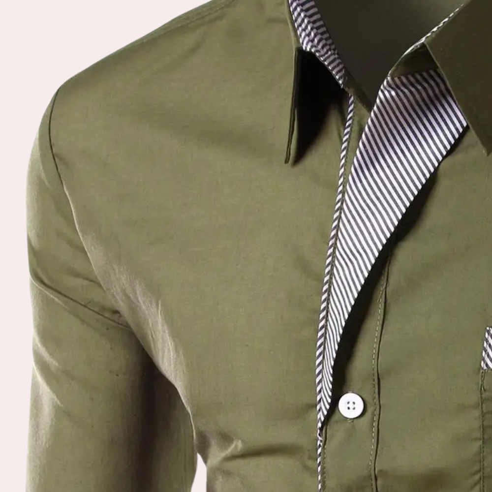 Anzughemd | Slim Fit | Langarm | Hemd mit Knopfleiste | Herrenhemd-HauteBerlin