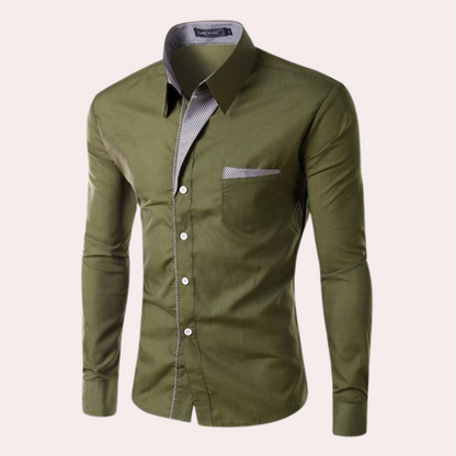 Anzughemd | Slim Fit | Langarm | Hemd mit Knopfleiste | Herrenhemd-HauteBerlin