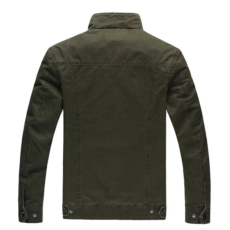 Armeegrüne Jacke | Zip-Up | Taschen | Herrenjacke | Outdoorjacke-HauteBerlin
