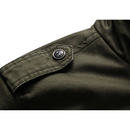 Armeegrüne Jacke | Zip-Up | Taschen | Herrenjacke | Outdoorjacke-HauteBerlin