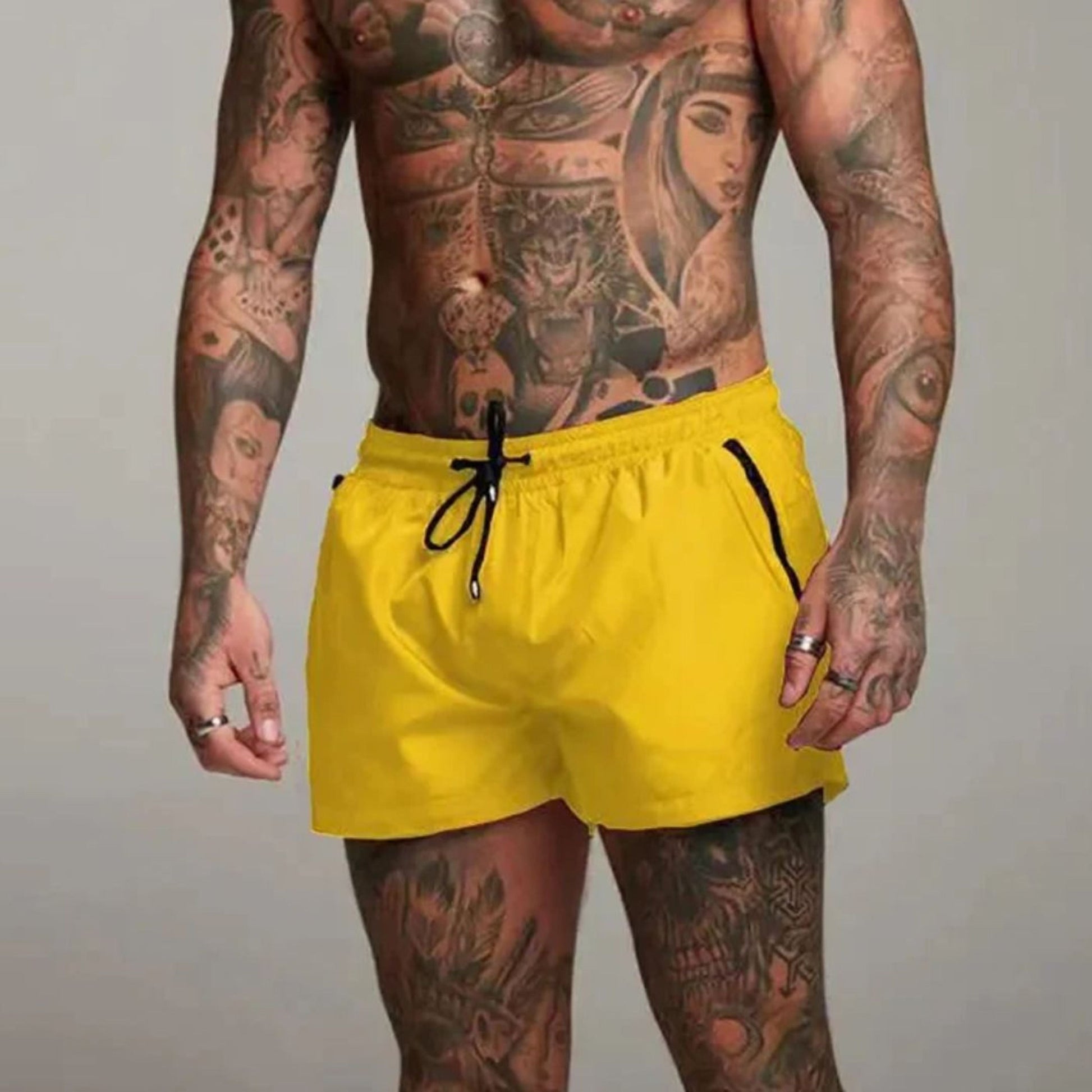 Badehose – elastischer Bund – Kordelzug – Badeshorts – Herren-Bademode-HauteBerlin