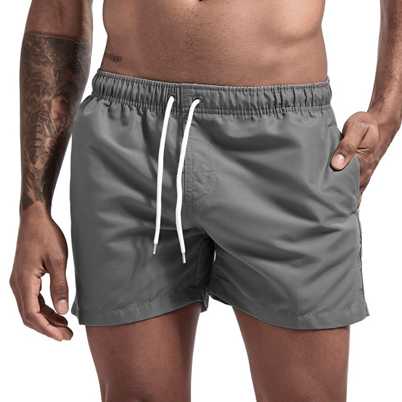 Badeshorts - Elastische Taille für Männer Schnell trocknende Badehose für den Strand-HauteBerlin