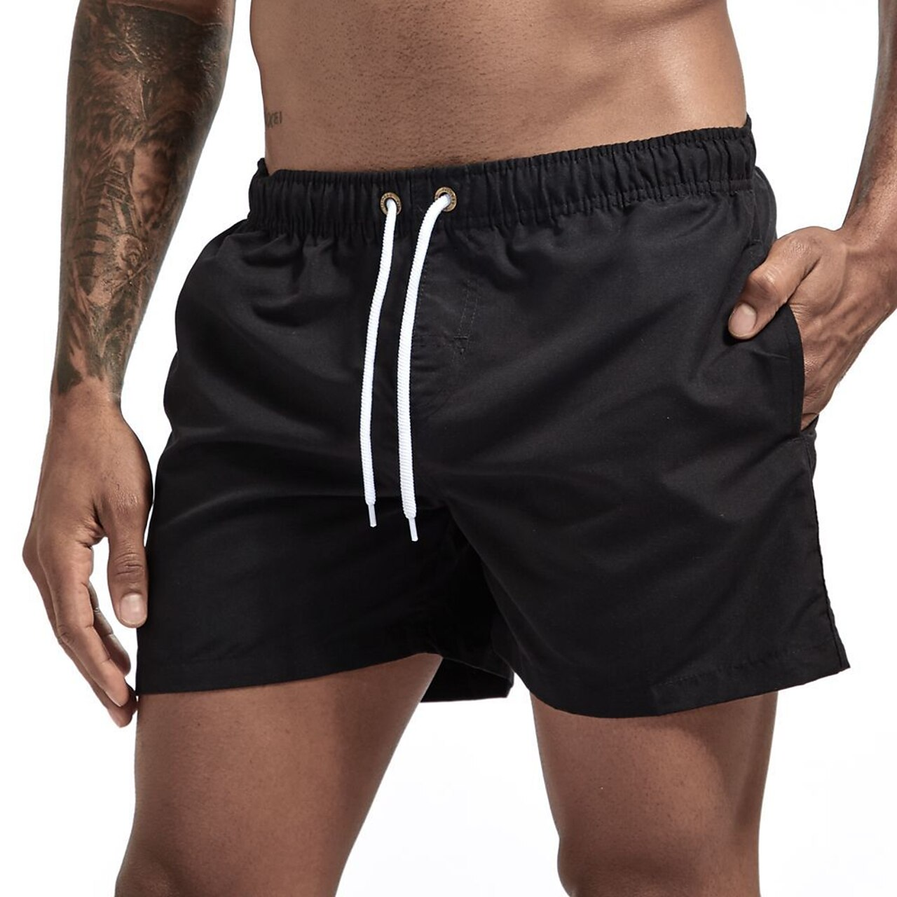 Badeshorts - Elastische Taille für Männer Schnell trocknende Badehose für den Strand-HauteBerlin