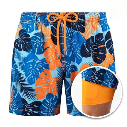 Badeshorts | Elastischer Bund | Doppellagig | 2-in-1-Shorts | Boardshorts-HauteBerlin