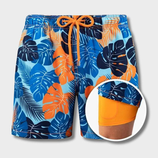 Badeshorts | Elastischer Bund | Doppellagig | 2-in-1-Shorts | Boardshorts-HauteBerlin