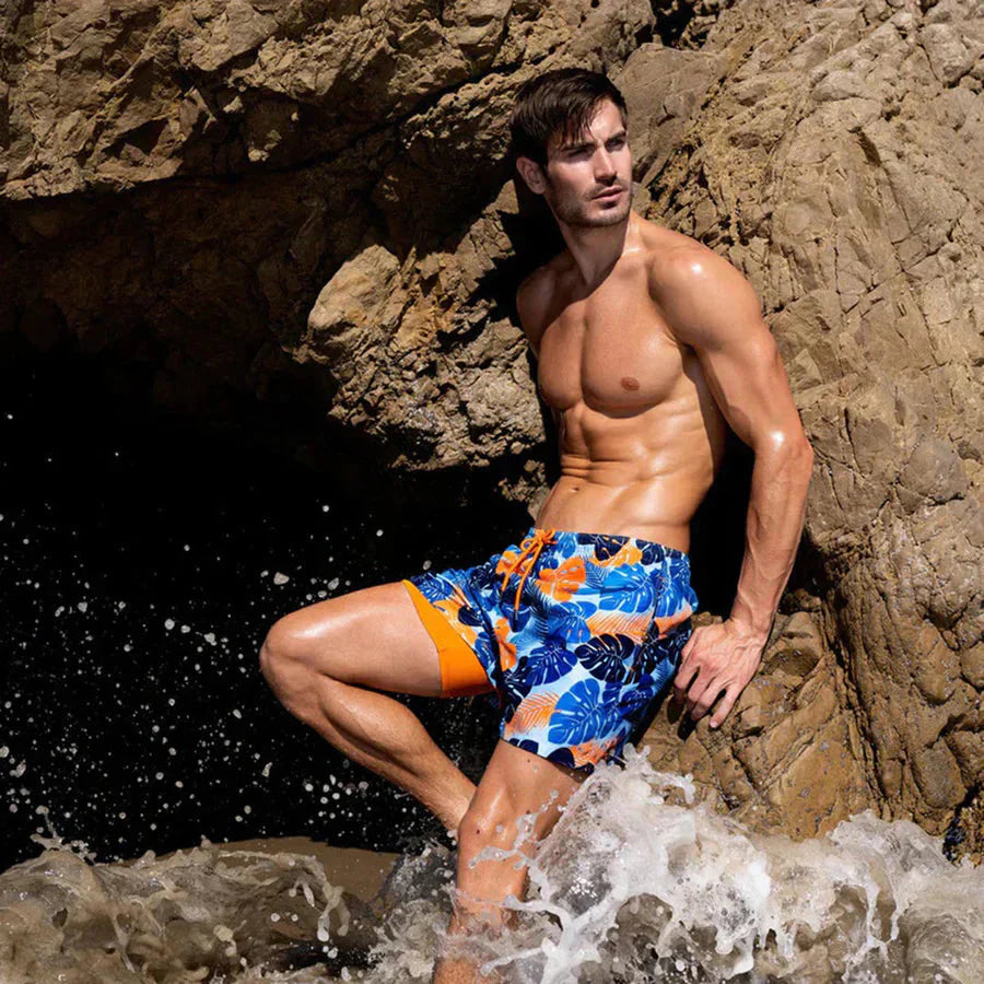 Badeshorts | Elastischer Bund | Doppellagig | 2-in-1-Shorts | Boardshorts-HauteBerlin