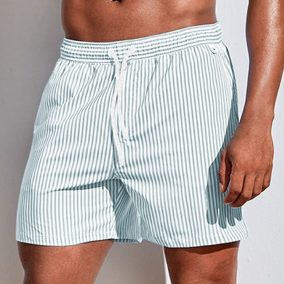 Badeshorts | Gestreift | Elastische Taille | Badehose | Herren Strandshorts-HauteBerlin