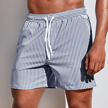 Badeshorts | Gestreift | Elastische Taille | Badehose | Herren Strandshorts-HauteBerlin