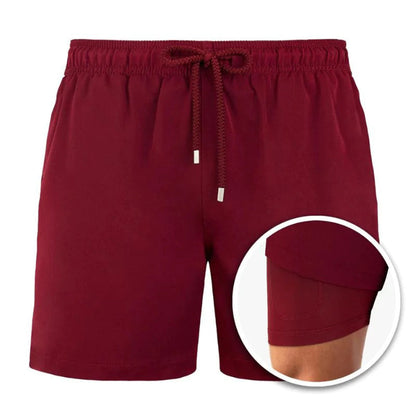 Badeshorts – Kordelzug – 2-in-1 – Boardshorts – Bademode für Männer-HauteBerlin