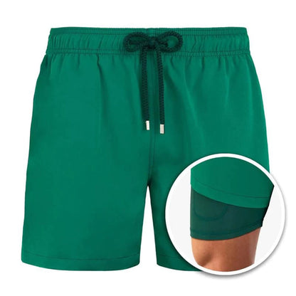 Badeshorts – Kordelzug – 2-in-1 – Boardshorts – Bademode für Männer-HauteBerlin