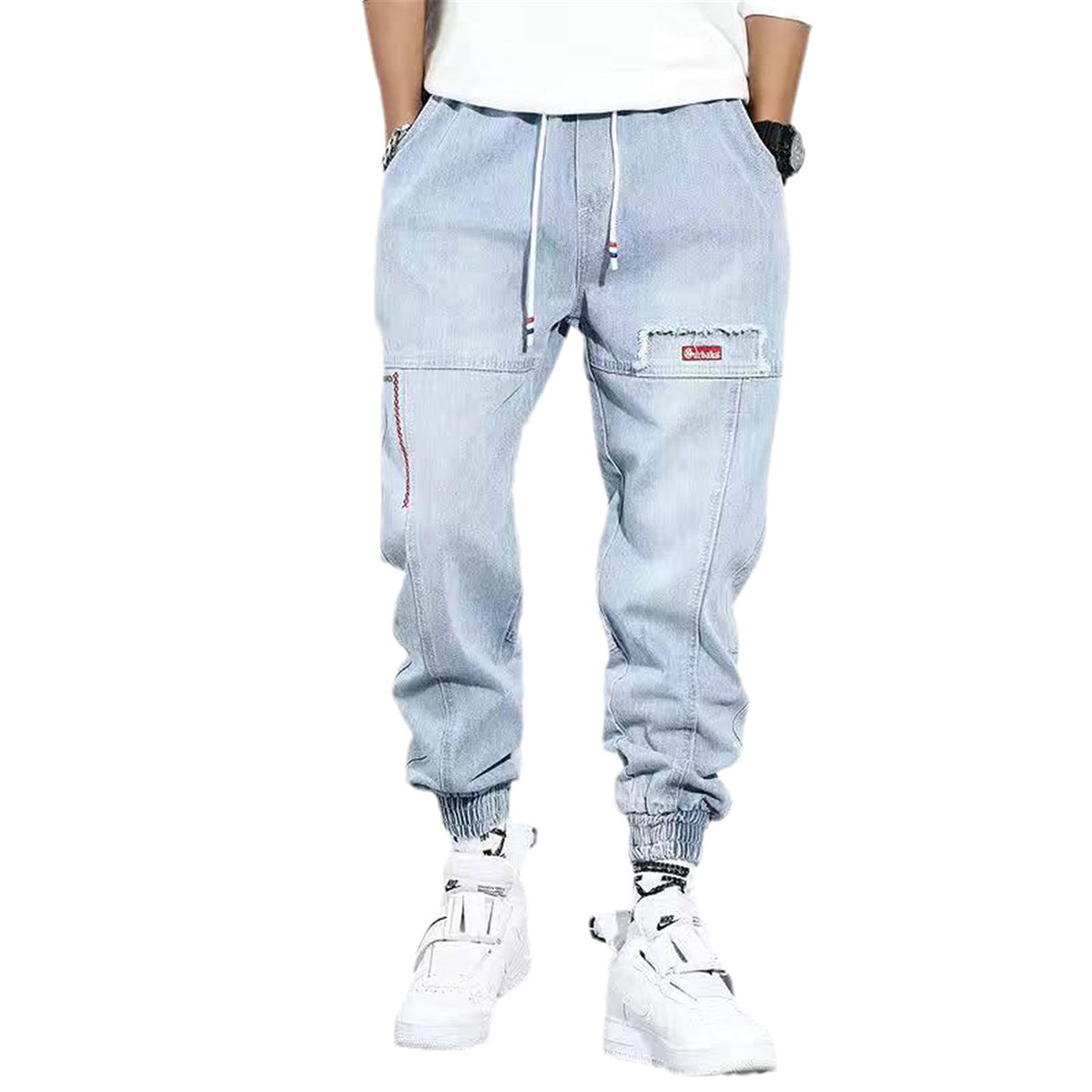 Baggy Jeans Herren – Loose Fit Cargo Jeans mit Gummizug am Knöchel-HauteBerlin