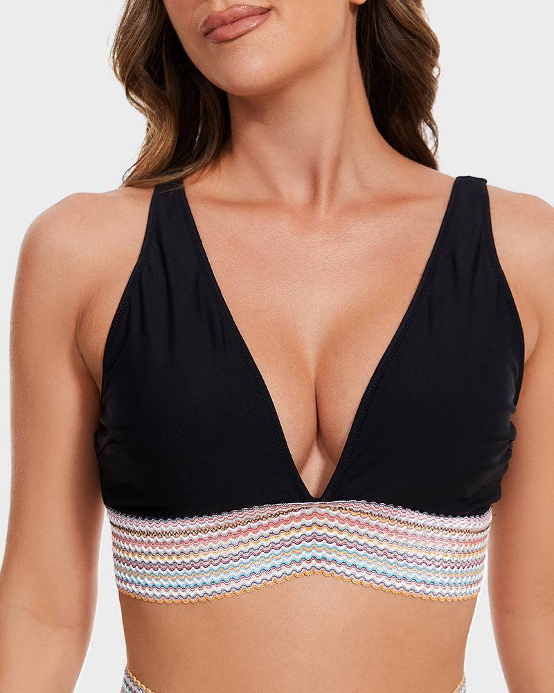 Bikini-Set | V-Ausschnitt | Verstellbare Träger | Bikini mit hoher Taille | Damen-Bademode-HauteBerlin