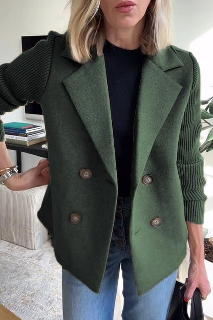 Blazer | Zweireihig | Strickärmel | Damenblazer-HauteBerlin