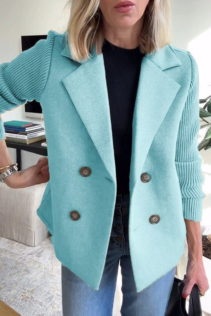 Blazer | Zweireihig | Strickärmel | Damenblazer-HauteBerlin
