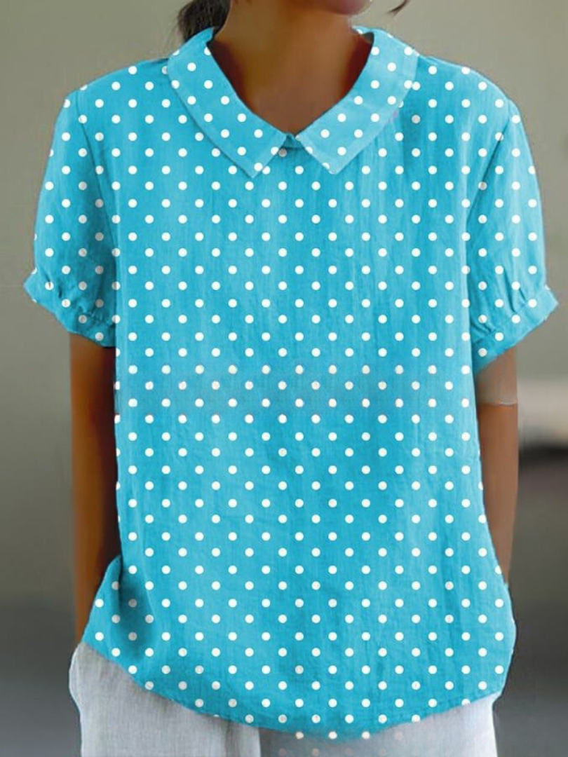 Blumenbluse | Kurzarm | Loose Fit | Sommertop-HauteBerlin
