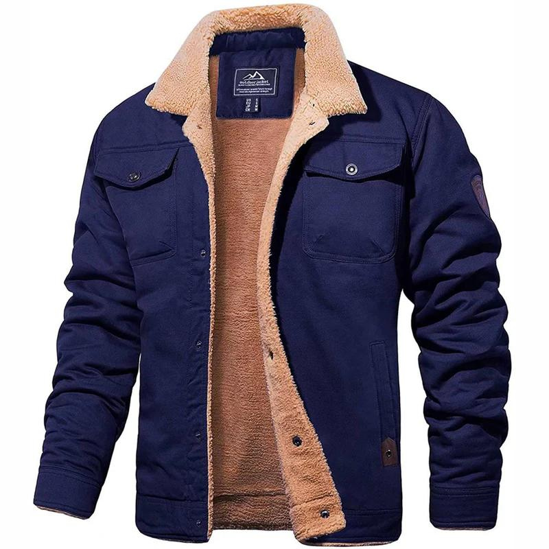 Bomberjacke - Button-Up - Warm - Sherpa gefütterte Jacke - Winterjacke für Männer-HauteBerlin