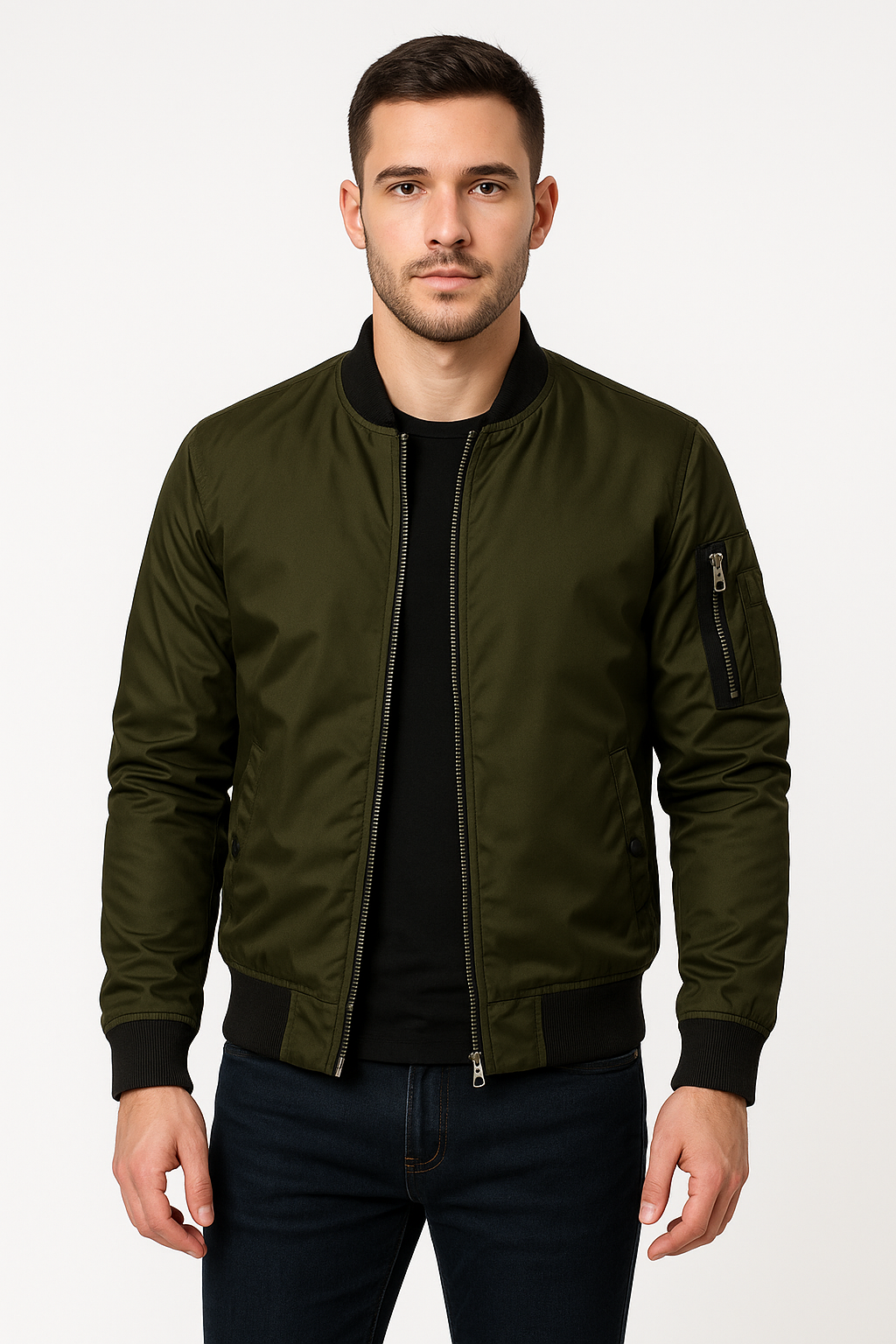 Bomberjacke | Reißverschluss | Winddicht | Sommerjacke | Herrenjacke-HauteBerlin