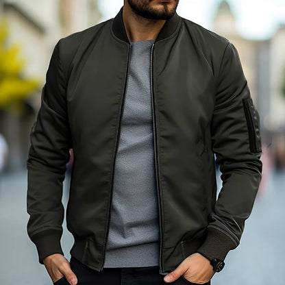 Bomberjacke – Slim Fit – Reißverschluss – Leichte Jacke – Herrenjacke-HauteBerlin