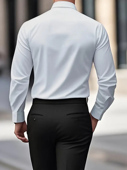 Bügelfreies Hemd | Knitterfrei | Slim Fit | Button-Up Hemd | Herrenhemden-HauteBerlin
