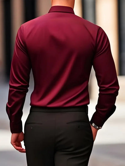 Bügelfreies Hemd | Knitterfrei | Slim Fit | Button-Up Hemd | Herrenhemden-HauteBerlin