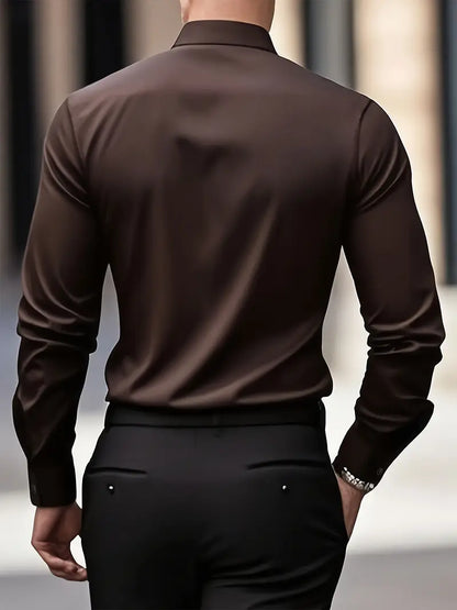 Bügelfreies Hemd | Knitterfrei | Slim Fit | Button-Up Hemd | Herrenhemden-HauteBerlin