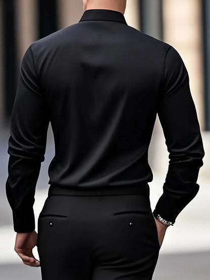 Bügelfreies Hemd | Knitterfrei | Slim Fit | Button-Up Hemd | Herrenhemden-HauteBerlin